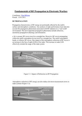 Fundamentals of RF Propagation in Electronic Warfare