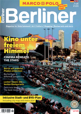 Kino Unter Freiem Himmel CINEMA BENEATH the STARS