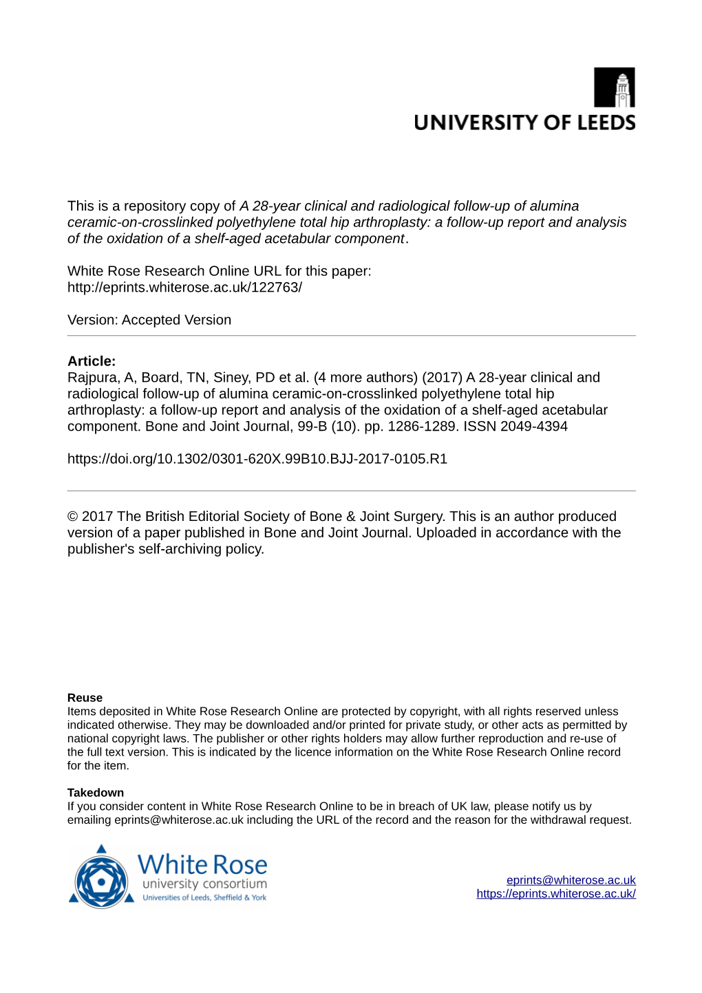 A 28-Year Clinical and Radiological