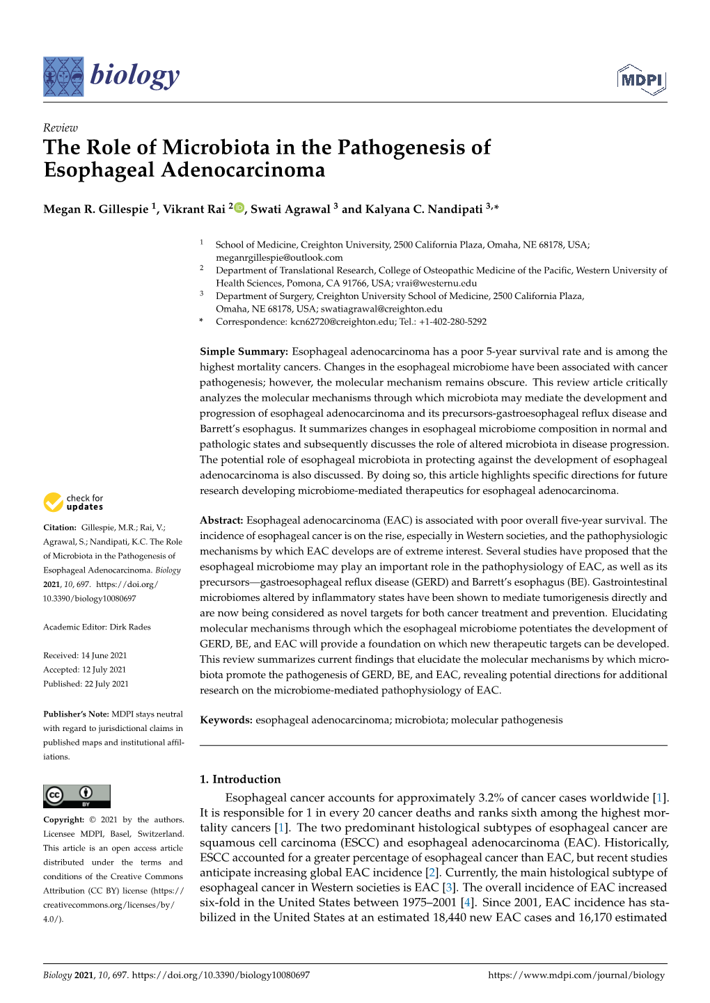 the-role-of-microbiota-in-the-pathogenesis-of-esophageal-adenocarcinoma