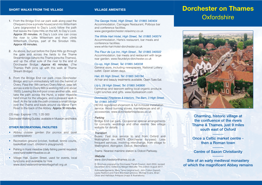 Dorchester-On-Thames – an Introduction