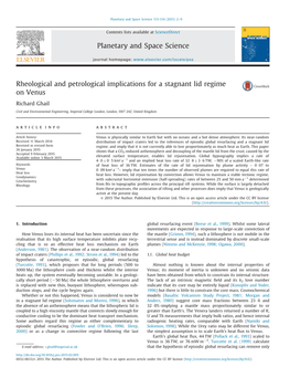 Rheological and Petrological Implications for a Stagnant Lid Regime on Venus