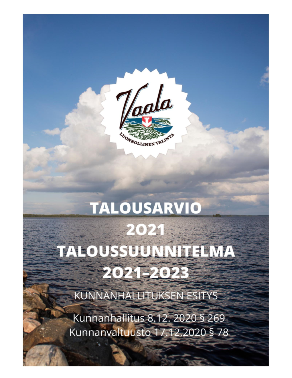 Talousarvio 2021 1 Sisällysluettelo