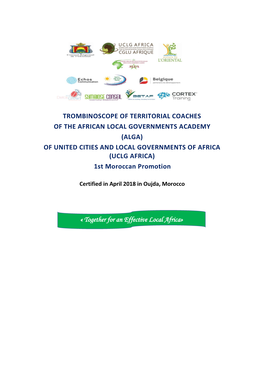 (ALGA) of UNITED CITIES and LOCAL GOVERNMENTS of AFRICA (UCLG AFRICA) 1St Moroccan Promotion
