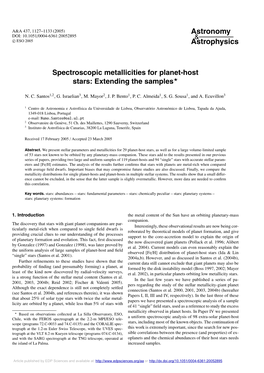 Spectroscopic Metallicities for Planet-Host Stars: Extending the Samples