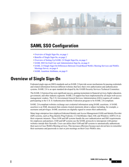 SAML SSO Configuration