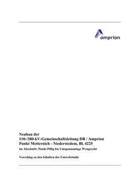 Neubau Der 110-/380-Kv-Gemeinschaftsleitung DB / Amprion Punkt Metternich - Niederstedem, Bl