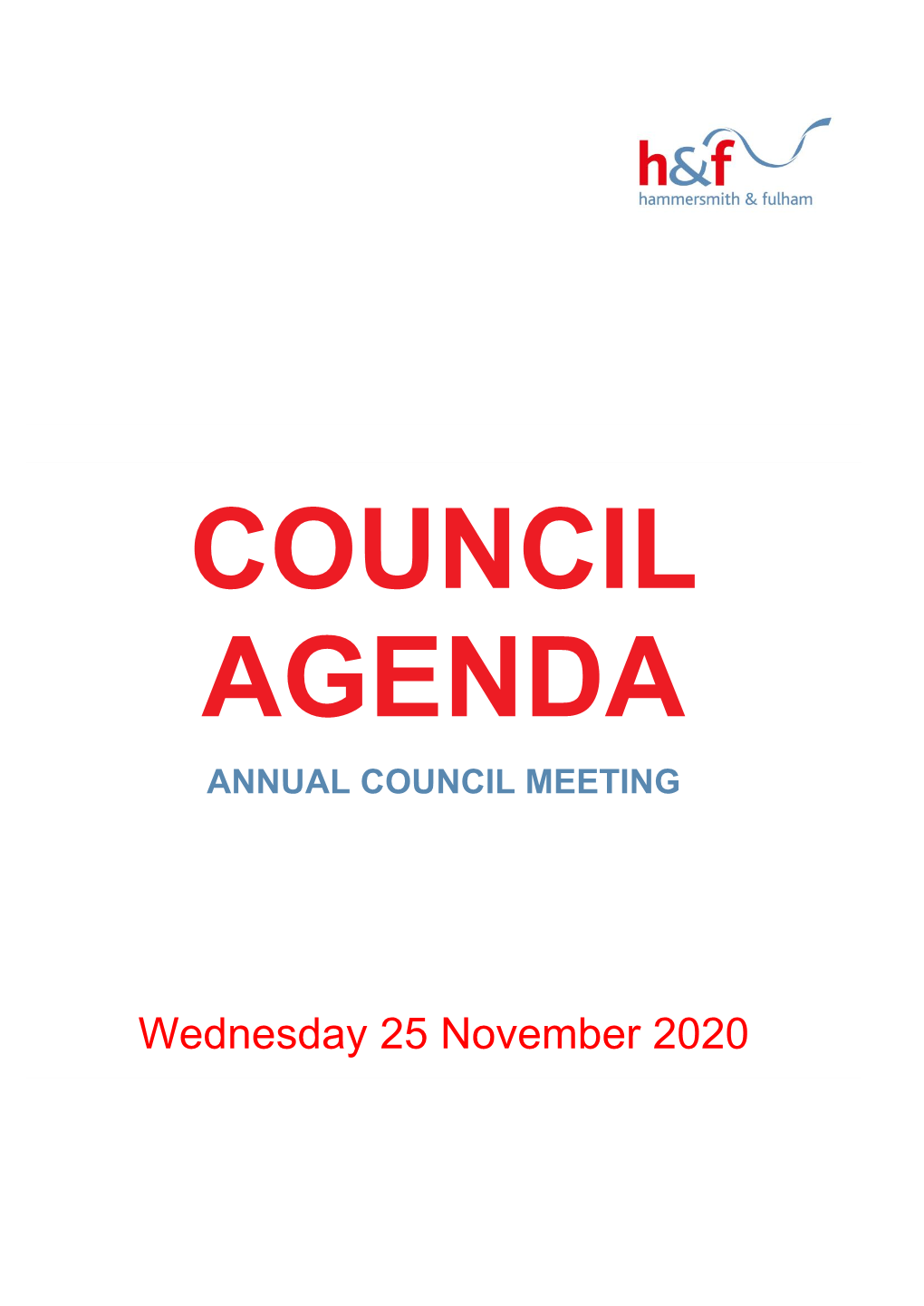(Public Pack)Agenda Document for Full Council, 25/11/2020 18:30
