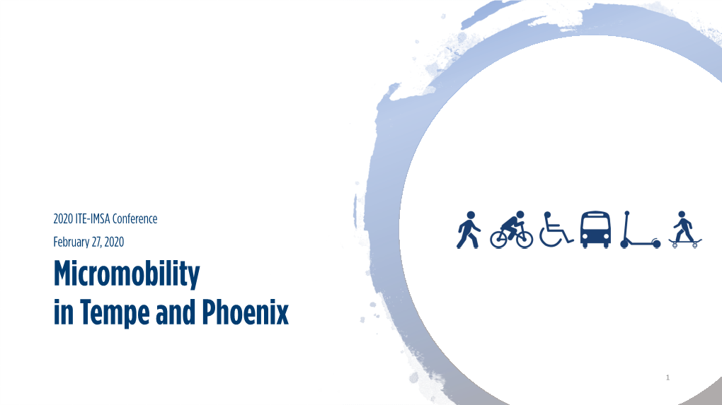 Micromobility in Tempe and Phoenix