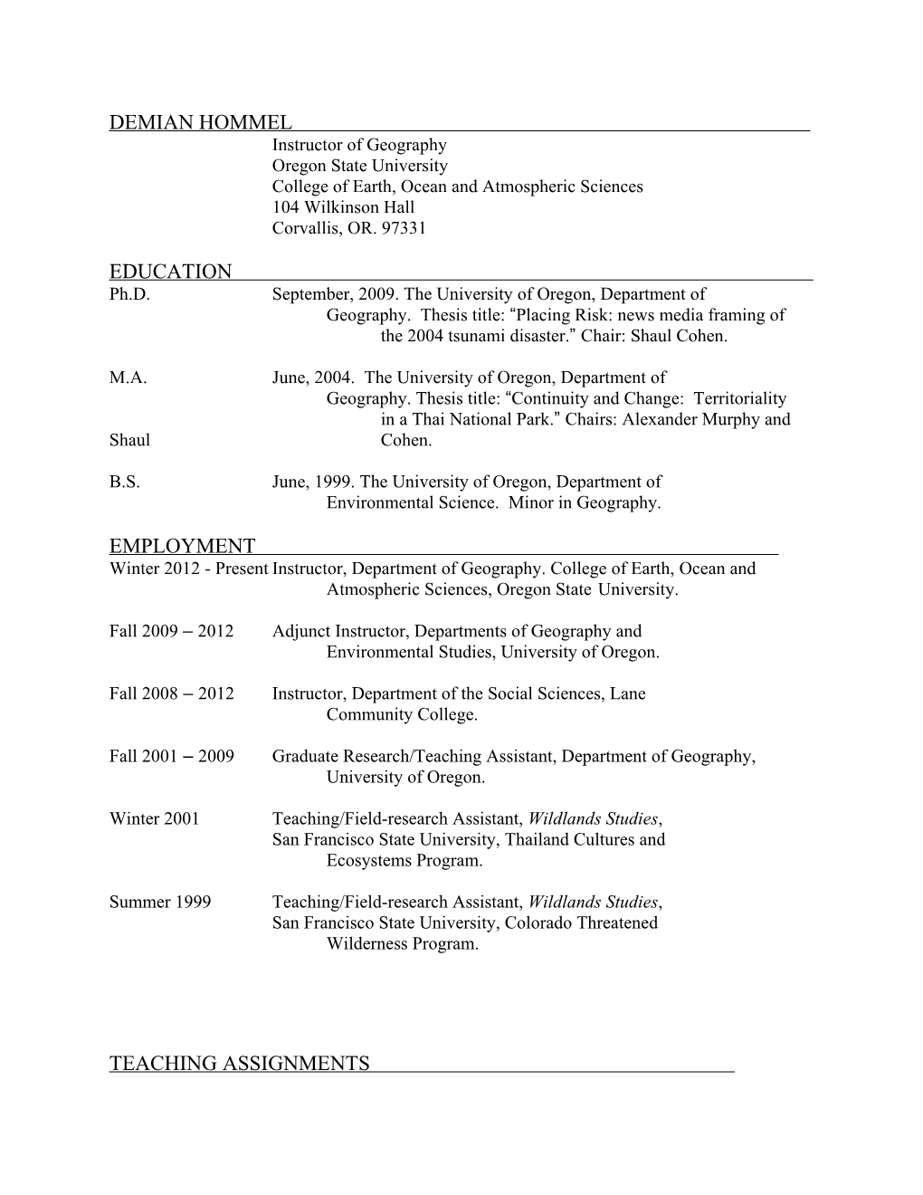 College of Earth, Ocean and Atmospheric Sciences s1