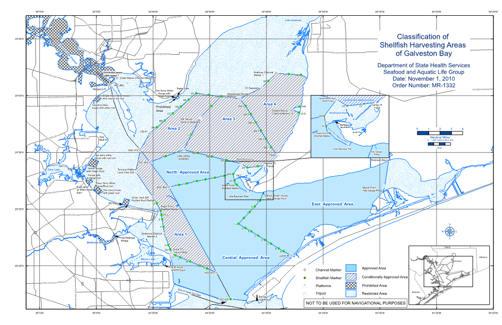 Classification of Shellfish Harvesting Areas of Galveston Bay