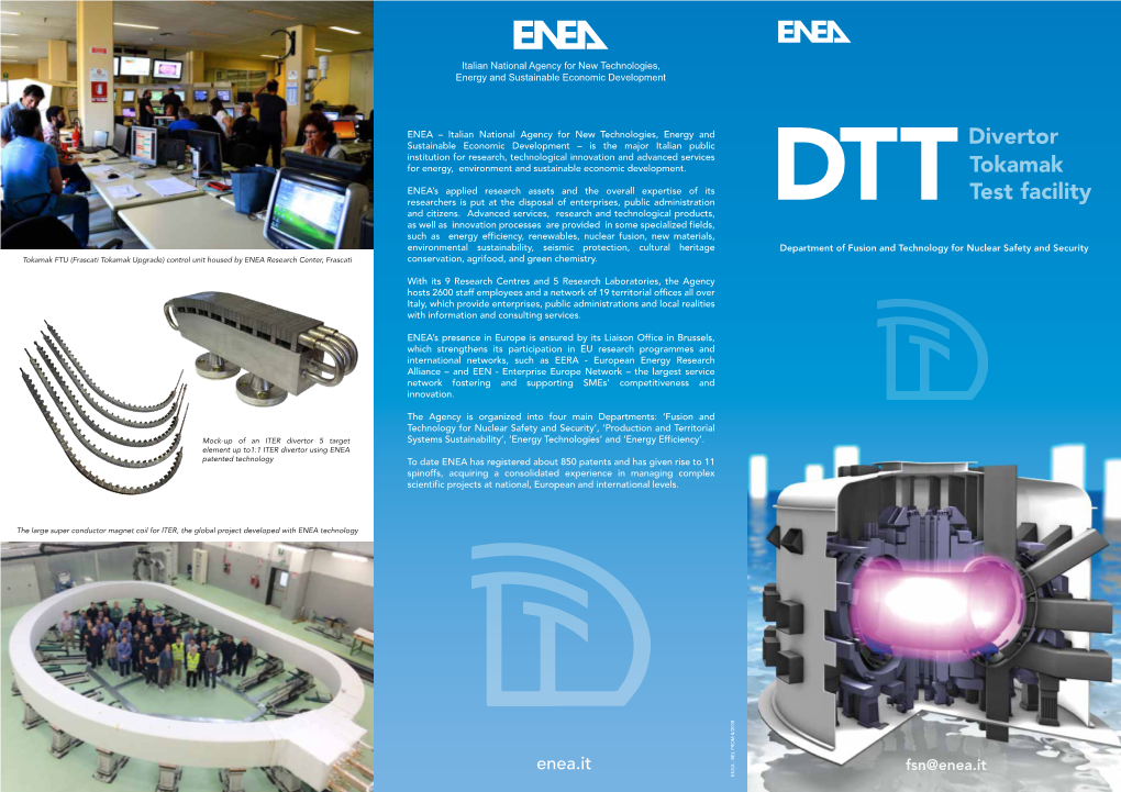 DTT Divertor Tokamak Test Facility