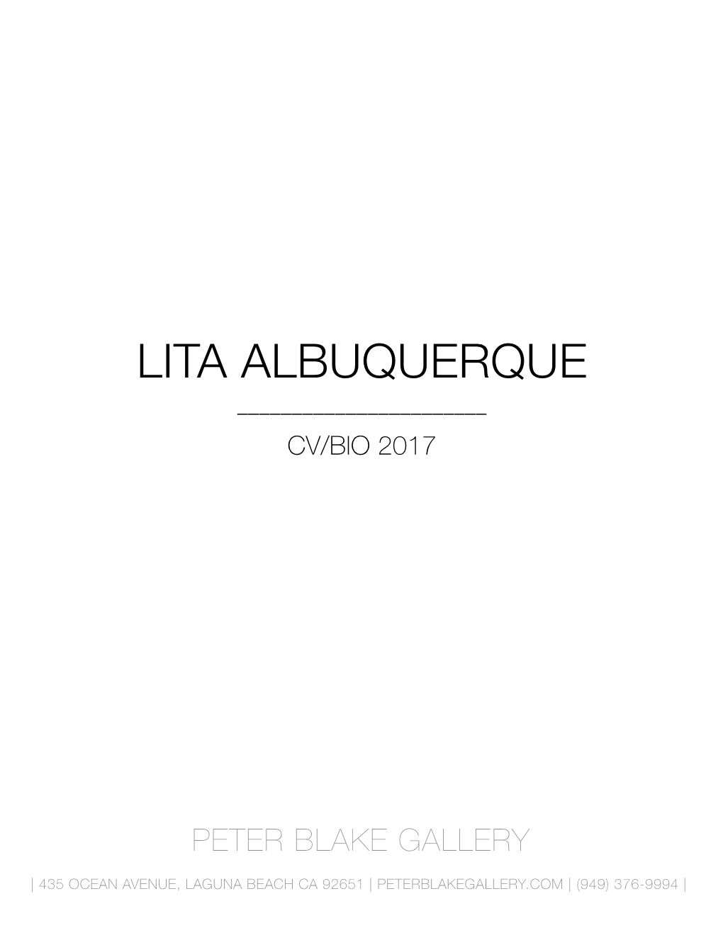 Lita Albuquerque ______Cv/Bio 2017