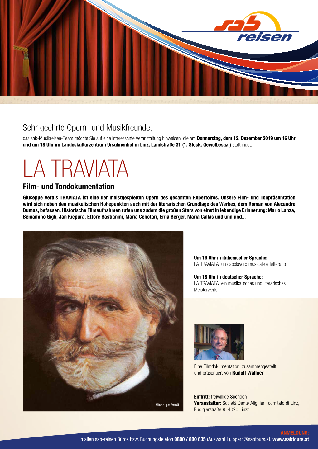 LA TRAVIATA Film- Und Tondokumentation Giuseppe Verdis TRAVIATA Ist Eine Der Meistgespielten Opern Des Gesamten Repertoires