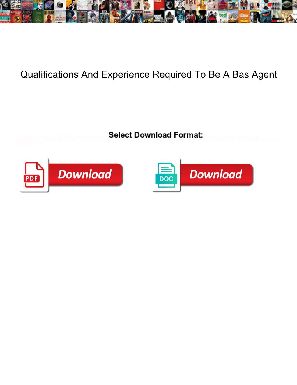 Qualifications and Experience Required to Be a Bas Agent