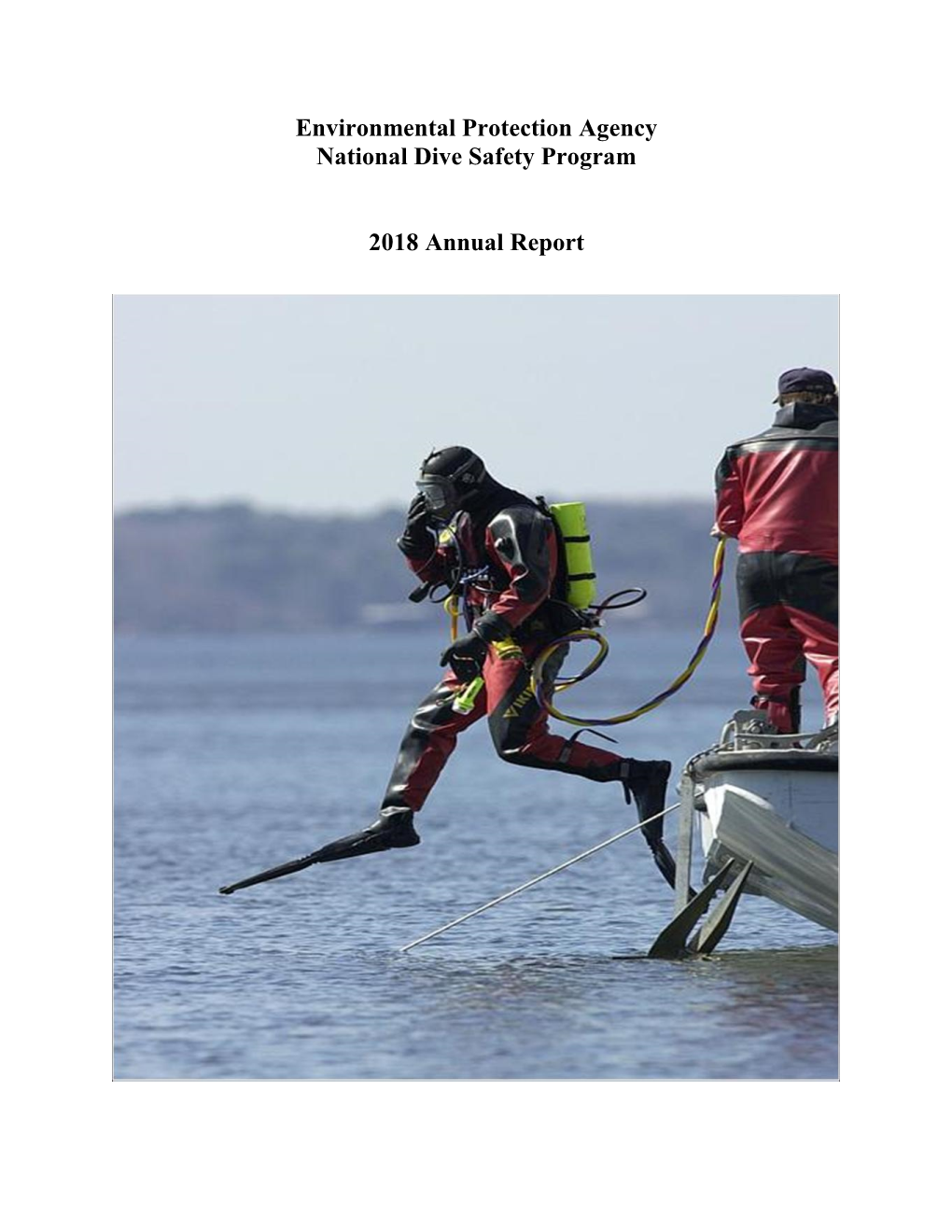 2018 U.S. EPA National Dive Safety Program Annual Report