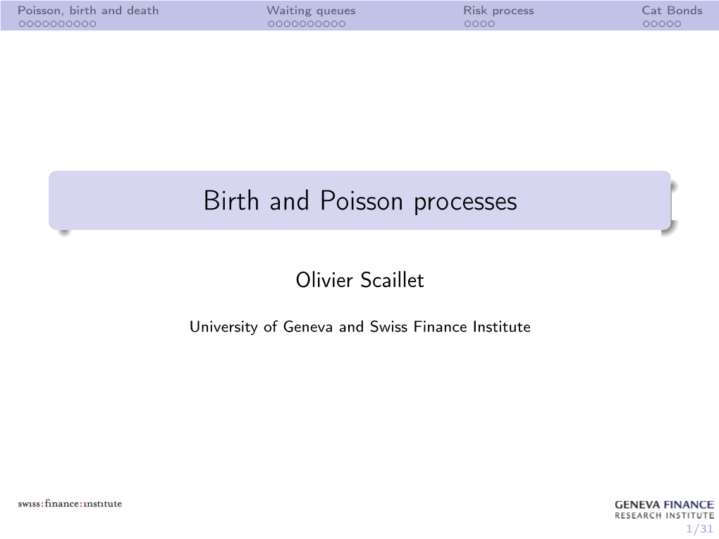 Birth and Poisson Processes