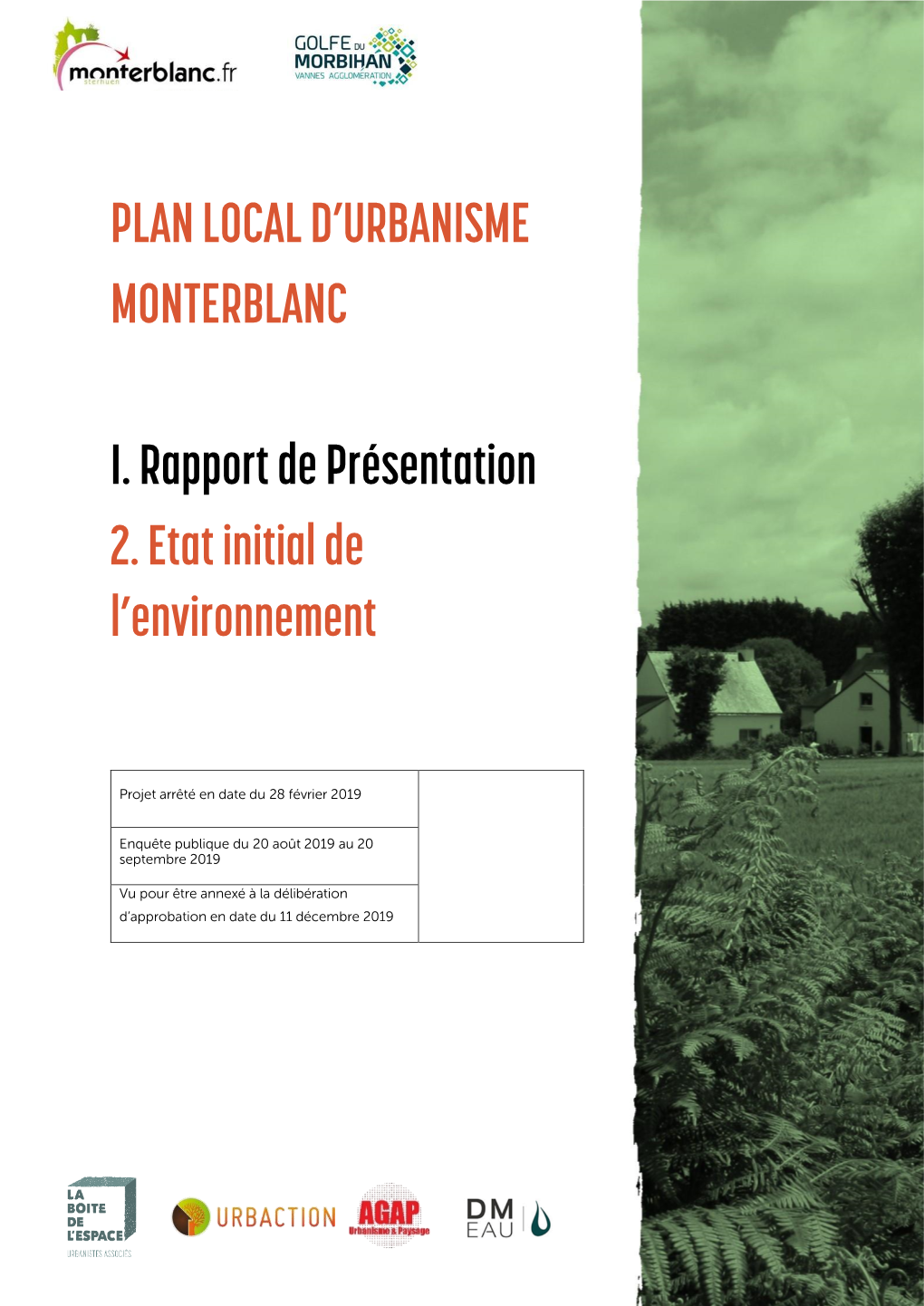 PLAN LOCAL D'urbanisme MONTERBLANC I. Rapport De