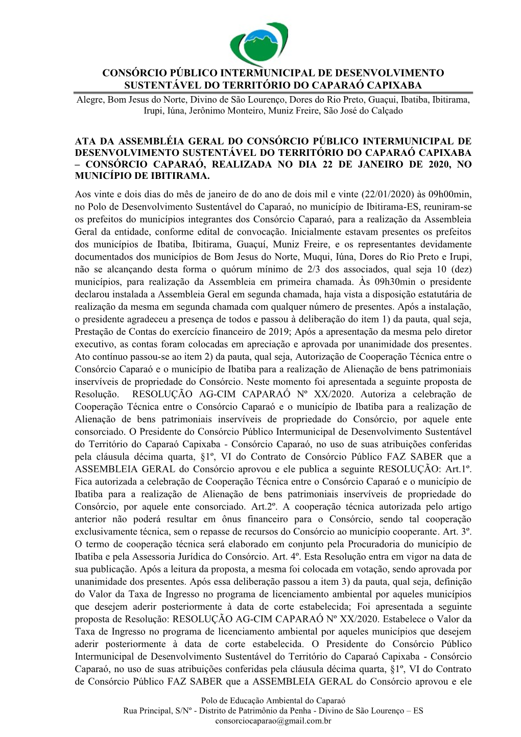 Consórcio Público Intermunicipal De Desenvolvimento Sustentável Do