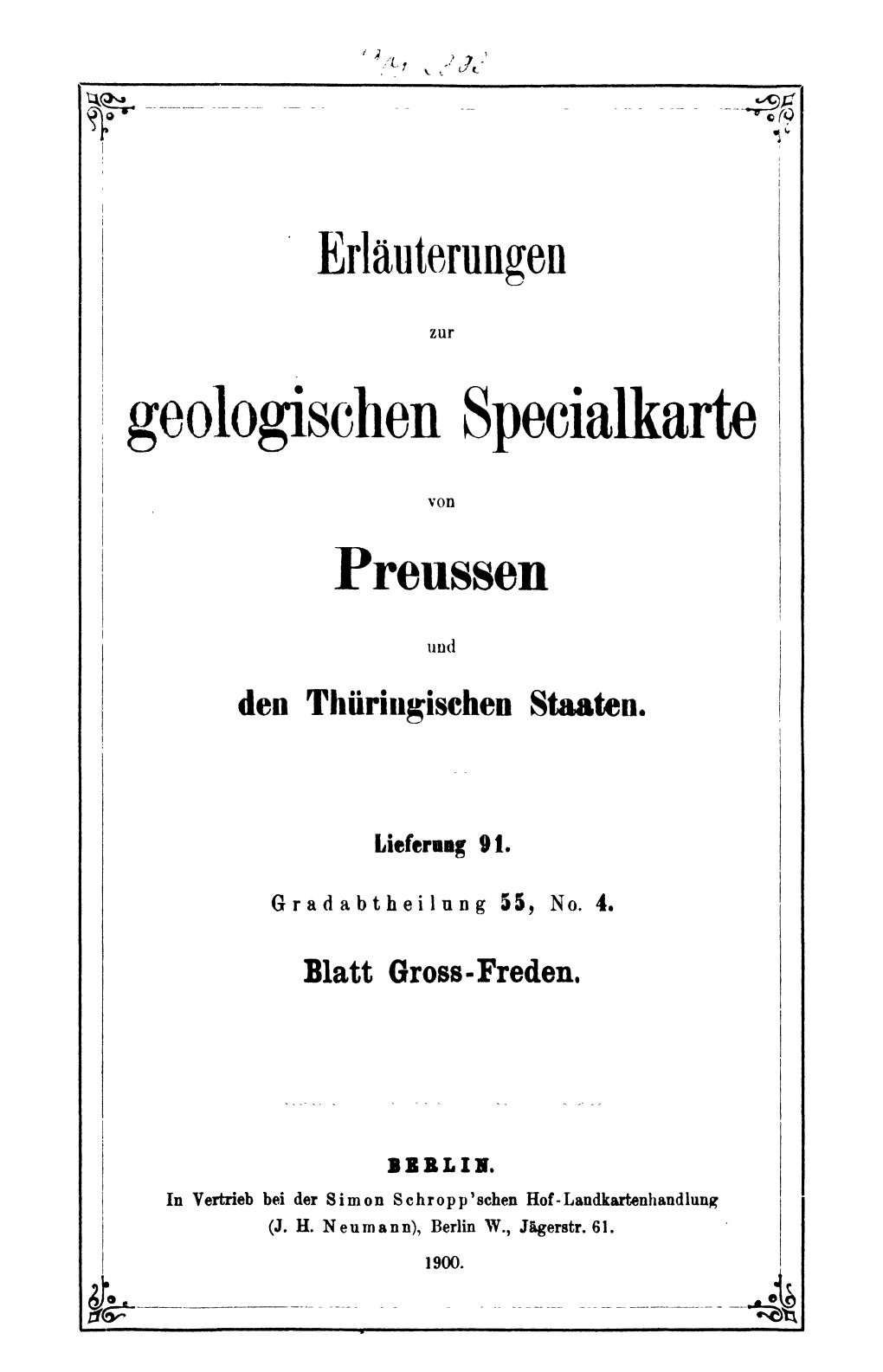 Ä Geologischen Specialkarte