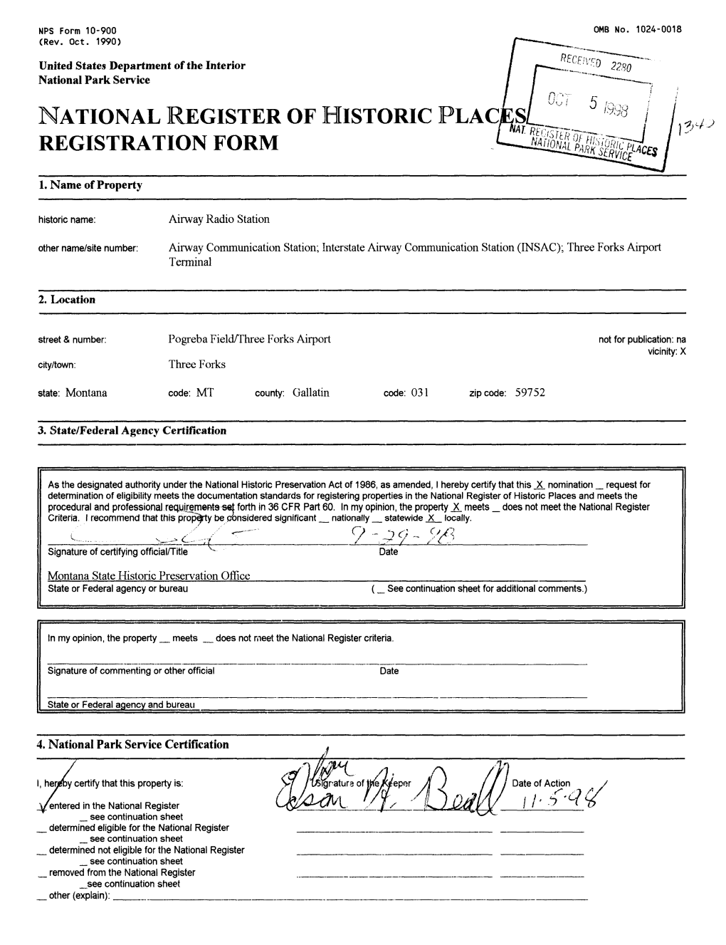 National Register of Historic Plac Registration Form