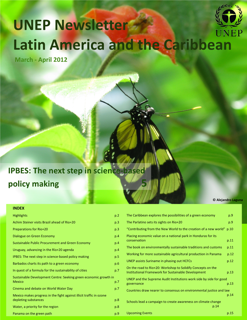 UNEP Newsletter Latin America and the Caribbean March - April 2012