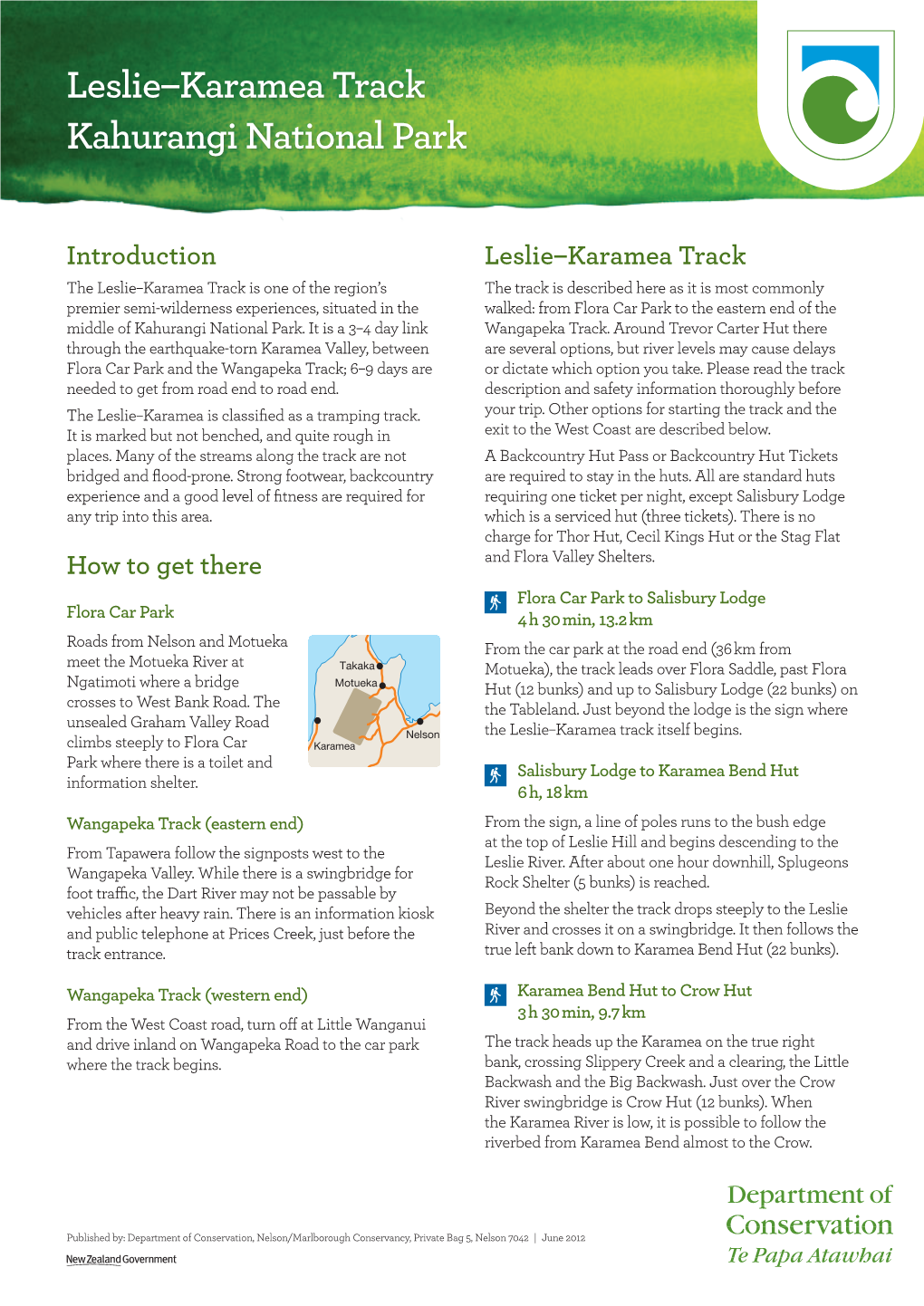 Leslie–Karamea Track Brochure