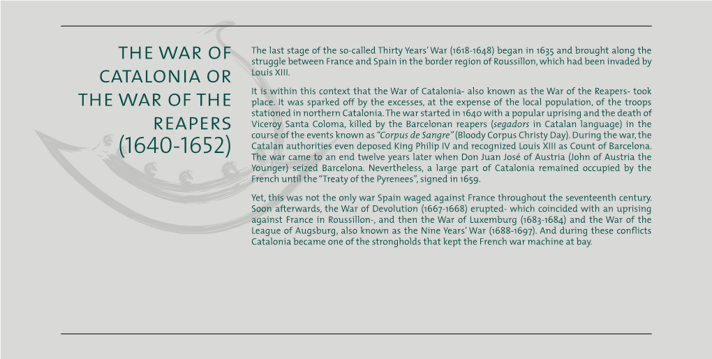The War of Catalonia Or the War of the Reapers (1640-1652)
