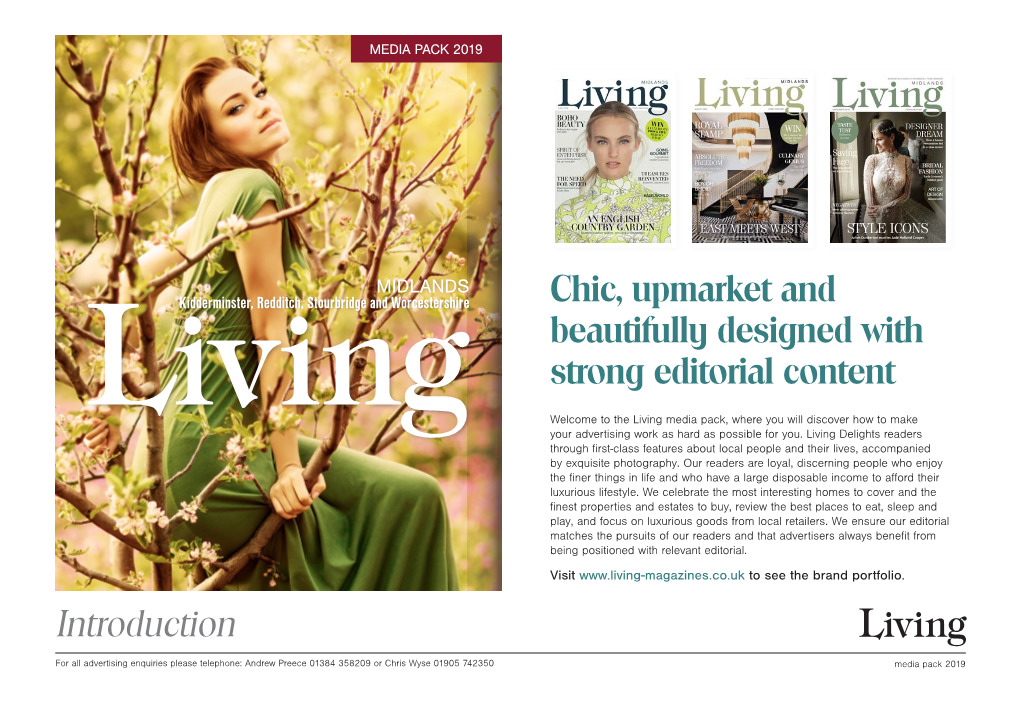 Chic, Upmarket and Beautifully Designed with Strong Editorial Content