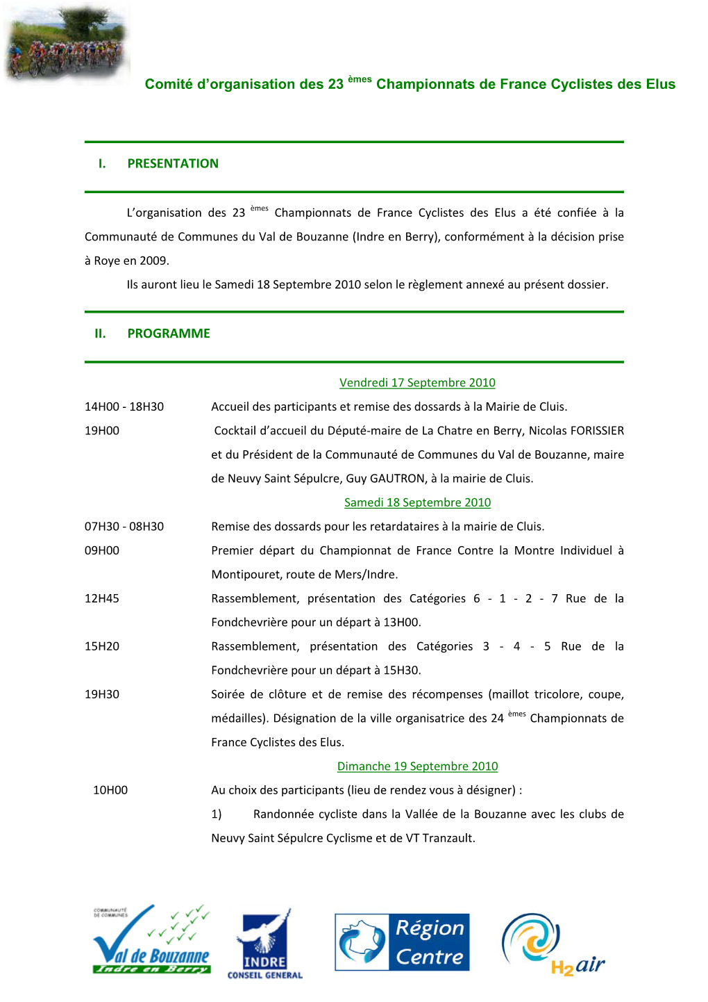 Comité D'organisation Des 23 Championnats De France Cyclistes