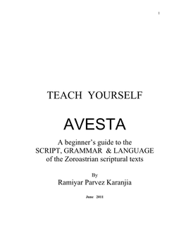 Teach Yourself Avesta Language