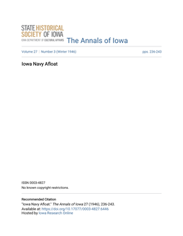 Iowa Navy Afloat