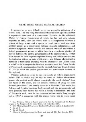 Were There Greek Federal States?