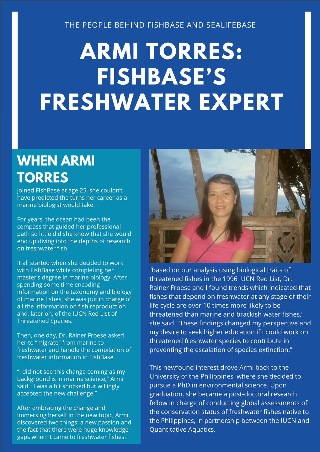 Armi Torres: Fishbase's Freshwater Expert