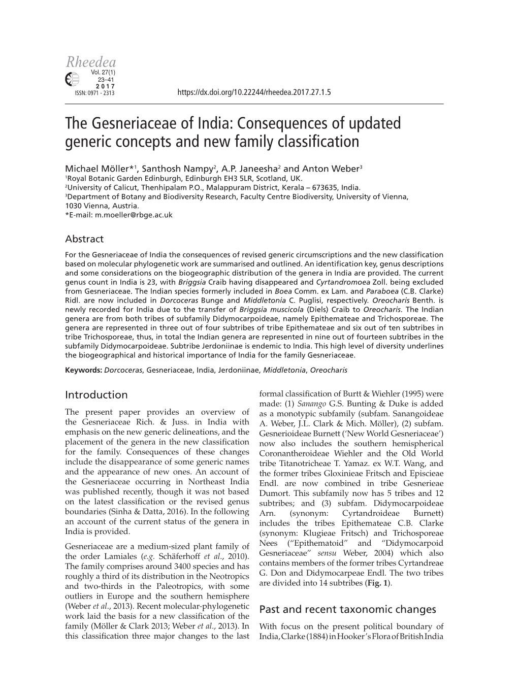 the-gesneriaceae-of-india-consequences-of-updated-generic-concepts-and