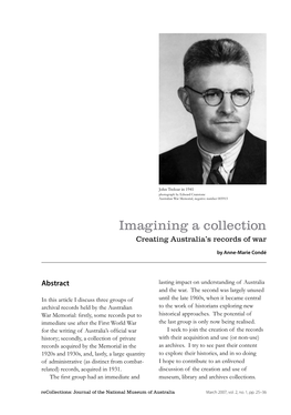 Imagining a Collection Creating Australia’S Records of War