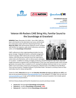 Veteran Alt-Rockers CAKE Bring Hits, Familiar Sound to the Soundstage at Graceland
