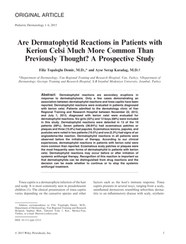 Are Dermatophytid Reactions in Patients with Kerion Celsi Much More Common Than Previously Thought? a Prospective Study