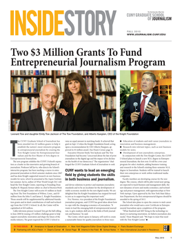 Two $3 Million Grants to Fund Entrepreneurial Journalism Program