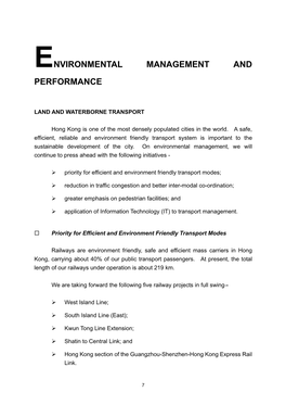 Nvironmental Management and Performance