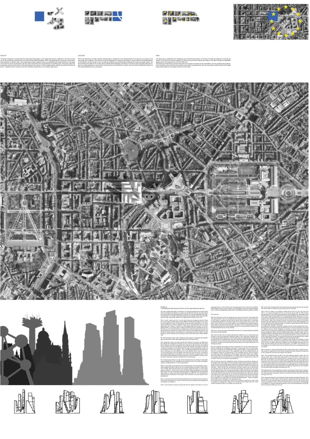 To the East, Through the Extension of the Rue De Cut by Two Central Axis: the Rue De La Loi and the Chaussée D’Etterbeek