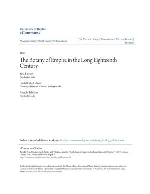 The Botany of Empire in the Long Eighteenth Century Yota Batsaki Dumbarton Oaks