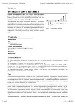Scientific Pitch Notation