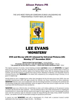 Lee Evans ‘Monsters'