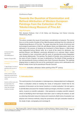 Towards the Question of Examination and Refined Attribution of Western