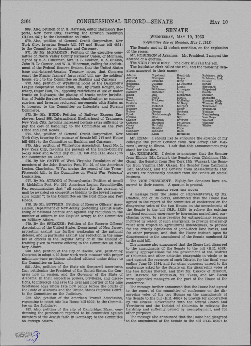 Congressional Record-Senat E May 10 969