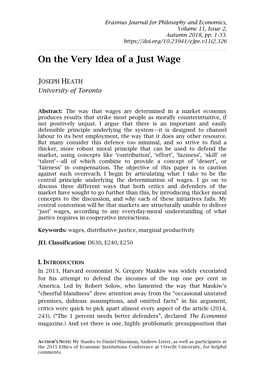 On the Very Idea of a Just Wage