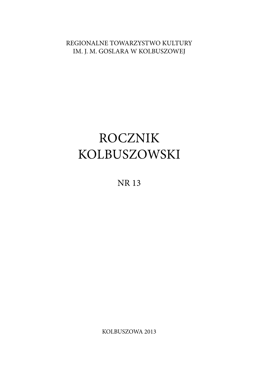 Rocznik Kolbuszowski