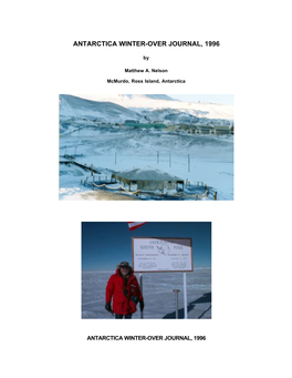 Antarctic Winter-Over