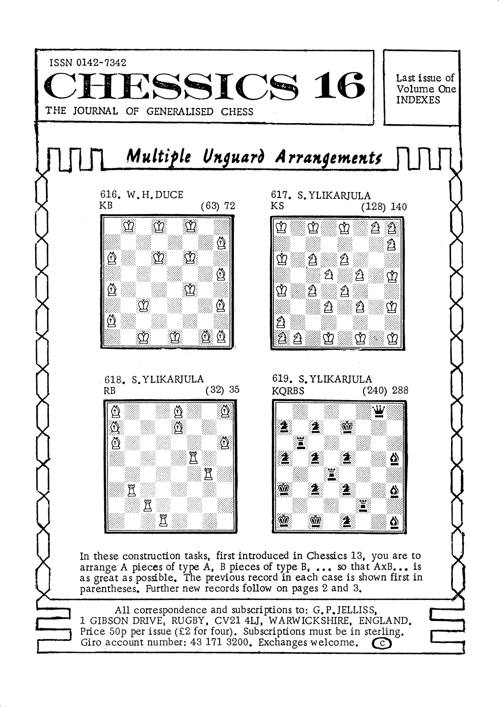 Chessics, Whi.Ch I Hope Tb Publistr As a Supplement Eventually